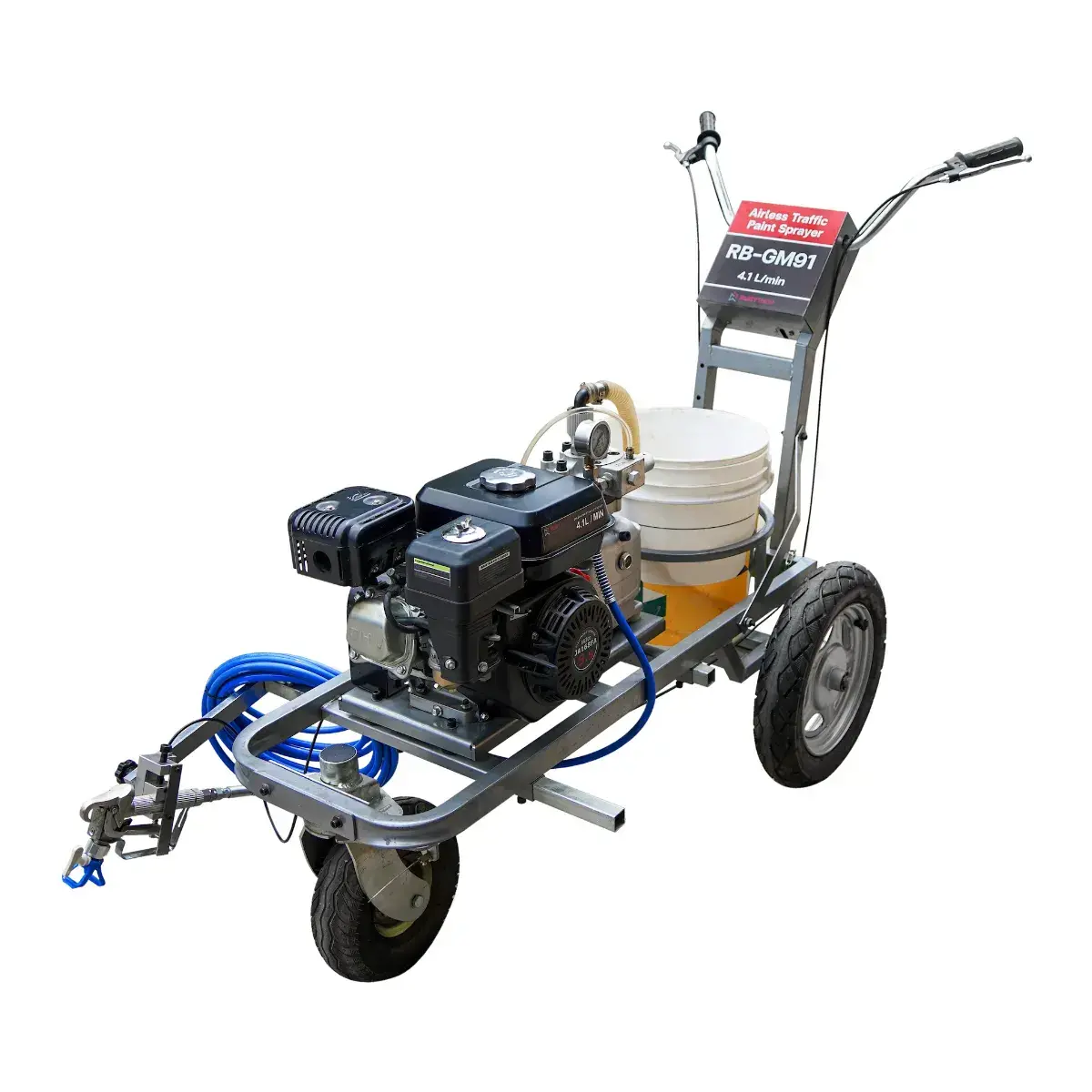 Road line striper machine